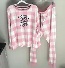 Jane and Bleecker - Silky Stretch Fleece “Stay In Bed” Pajama Set - New!