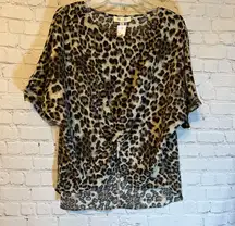 Leopard Print Top, L