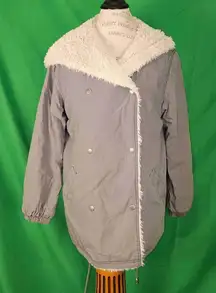 Free People Womens Gray‎ Sherpa Lined Parka Coat XS