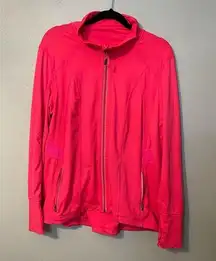 Hot Pink Athletic workout Long sleeve Zip up XL
