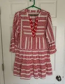 Red Patterned Swimsuit Coverup | Summer Dress