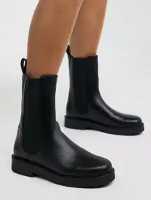 Staud Women's Black Palamino Chelsea Boots Shoes Size 37