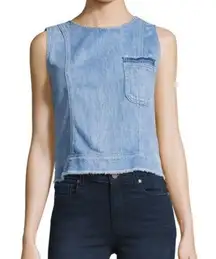 NWOT 7 For All Mankind Seamed Denim Shell Top