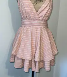 NWT ReVamped Pink/White Striped Romper