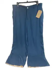 NWT Frye And Co Iconic‎ Indigo Blue Flared Pants Large