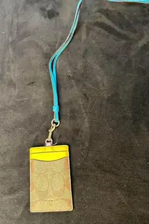 Coach Brown ID Lanyard