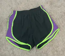 Nike Black and Purple Athletic Dri-Fit Pull On Running Tempo Shorts Women's XS