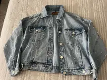 Pearl Stud Denim Jacket