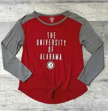 University Of Alabama Shirt x  Long Sleeve Women S Red Tie Front