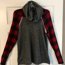 Red Buffalo Sleeve Cowl Neck Tunic From 12PM by Mon Ami, size Small