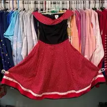 Disney parks Minnie Mouse polkadot cosplay dress shop dress M