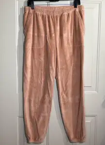 Aerie Velour Joggers Pink Plush Lounge Pants Women’s Medium M Comfy Soft Cozy
