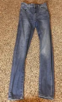 American‎ Eagle Next Level Stretch Hi Rise Jeggings Denim Jeans Sz 000 Short
