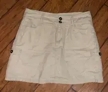 Christopher & Banks khaki cargo Skirt size 8 EUC undershorts