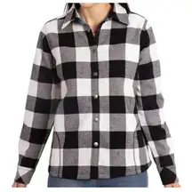 Orvis Fleece Lined Button Down Shirt‎ Jacket Shacket Buffalo Plaid Size Medium