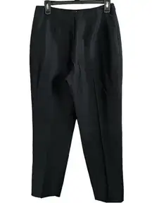 Ann Taylor  100% Silk Black Slacks Dress Pants Trousers Fully Lined Size 8