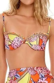 NEW AGUA BENDITA Piper Suki Underwire Bikini Top Size Small