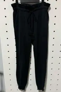 Something Navy Paperbag Black Jogger Sweatpants Size Small