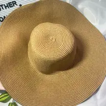 Target Paper Grass Straw Hat Tan Color Fashion Wide Sun Hat Floppy