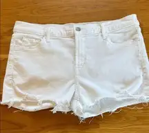 J Brand White Cut Off Jean Shorts