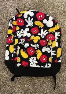 NWOT Disney Store Parks Mickey Mouse Laptop Backpack Navy Blue Black Red Yellow