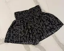 Converse One Star High Rise Flowy Shorts Women's Small Black/Beige Pattern Boho