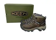 New KEEN Women's TARGHEE II MID Waterproof Hiking Boot, Goat/Crown Blue, Size 6