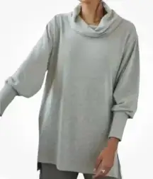 Maeve By Anthropologie Green Cowl Neck High Low Tunic Sweater Large