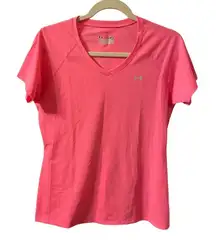 UNDER ARMOUR WOMENS NEON PINK WORKOUT TEE
