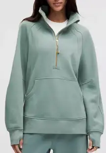 Scuba Oversized Funnel-Neck Half Zip Long