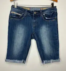 Y2K vanilla star‎ jeans crop Bermuda style shorts size 4