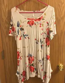 Bishuige women’s long floral shirt size large can work for maternity