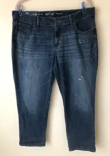 NWT Apt. 9 Women’s Boyfriend Jeans Modern Blue Denim Pants Straight Leg Size 14