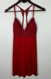 Venus M Red Lace Babydoll Slip Sexy Lingerie Nightgown Romantic‎ Boudoir