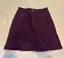 Covington Purple Denim Mini Skirt