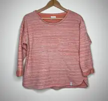 3/4 sleeve peach top size medium