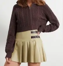 Weworewhat vegan leather pleated skirt