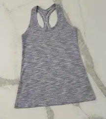 Lululemon Cool Racerback II Wee Are From Space Women's 4 Alpine Ice Grey Workout