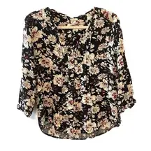 Fun 2 Fun Stitch Fix Womens Size Small Multicolor Floral Print Blouse