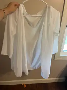 White Swimsuit Coverup