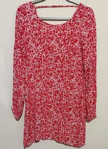 🎄Billabong mini flare  Red and White Floral Dress