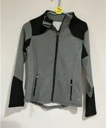 Woman’s Vogo Athletics Small Gray Black Zip Up Athletic Jacket