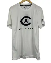 Adidas  UC Davis White Volleyball Clima Tech Tee Size M NWT Aggies