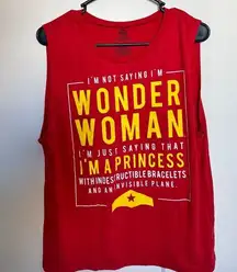 cute size L wonder woman graphic tank