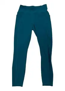 Spyder Active women's medium dark green forest leggings pockets gym athletic lul