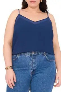 1.State sheer insert camisole tidal navy Size 1X