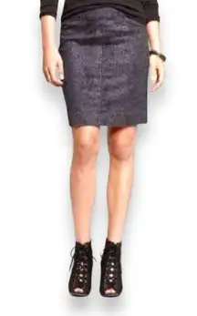 NWT Gap 1969 Snakeskin Black and Grey Pencil Skirt 28/6