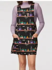 Modcloth x Black Friday Dangerfield Spells N Stuff Pinafore Overall Dress Sz 10