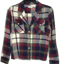 Moreno Martini de Firenze Button Front Shacket Plaid Flannel‎ Size Medium Italy