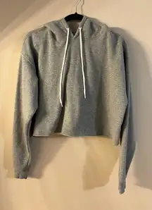 Wild Fable cropped gray hoodie sweatshirt Womens size Large